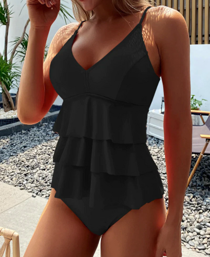 Veerle™| Gewatteerde tankini set