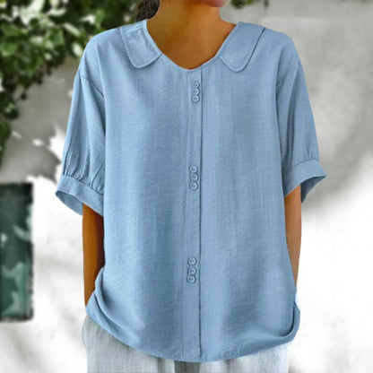 Zomerbries Blauw | Korte mouw Top